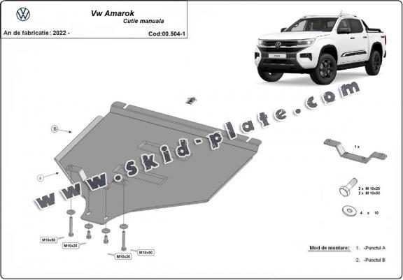 Steel manual gearbox skid plate Volkswagen Amarok