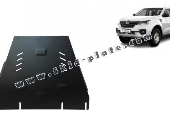 Steel gearbox skid plate for Renault Alaskan