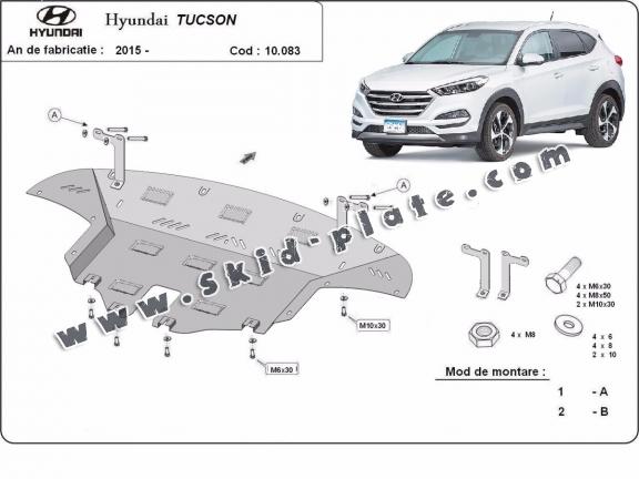 Steel skid plate for Hyundai Tucson