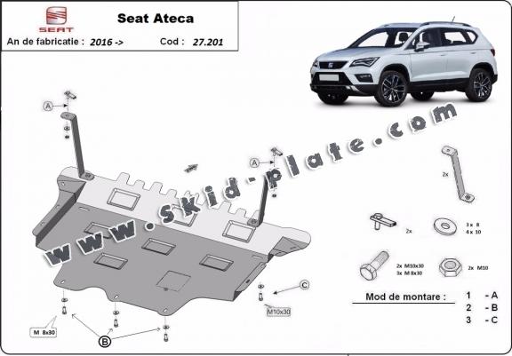 Steel skid plate for Seat Ateca