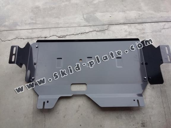 Steel skid plate for the protection of the engine and the gearbox for Ford Transit Custom