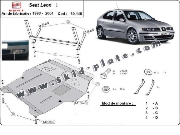 Steel skid plate for Seat Leon