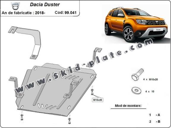 Steel fuel tank skid plate  for Dacia Duster