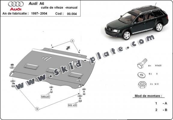 Steel manual gearbox skid plate  Audi A6