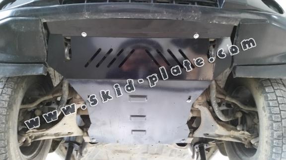 Steel skid plate for the protection of the engine and the radiator for Mitsubishi Pajero 4 (V80, V90)