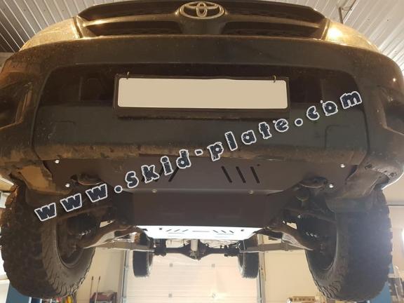 Steel gearbox and particle filter skid plate for Toyota Hilux 