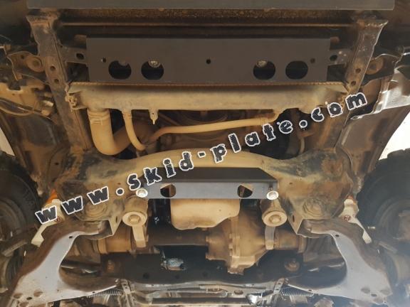 Steel gearbox skid plate for Toyota Land Cruiser J90 - only for 3 doors model