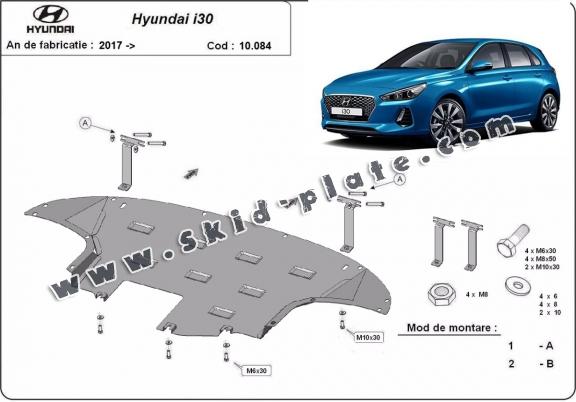 Steel skid plate for Hyundai I30