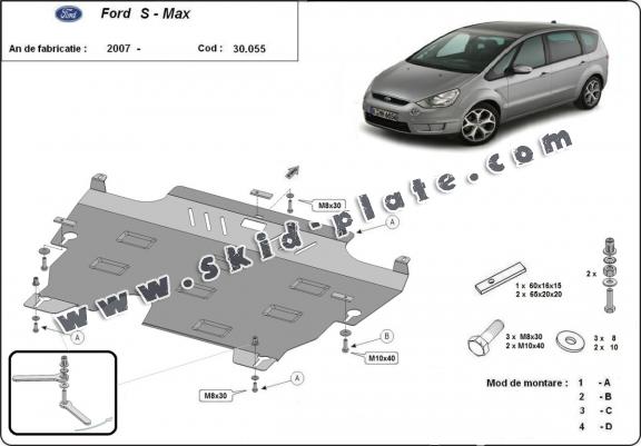 Steel skid plate for Ford S - Max