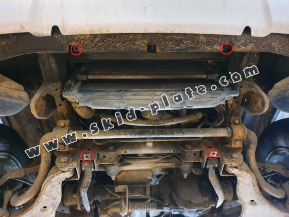 Steel radiator skid plate for Fiat Fullback