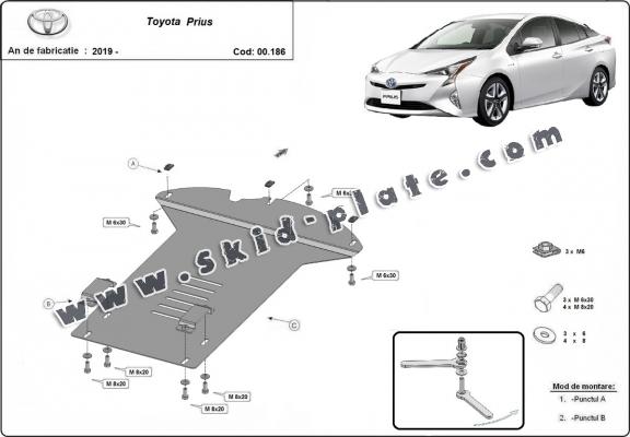 Steel catalytic converter plate/cat lock for Toyota Prius