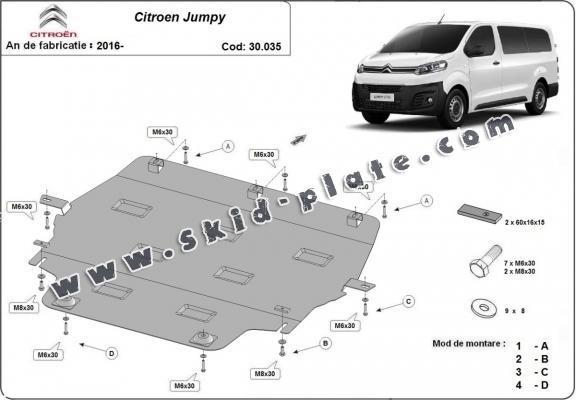 Steel skid plate for Citroen Jumpy