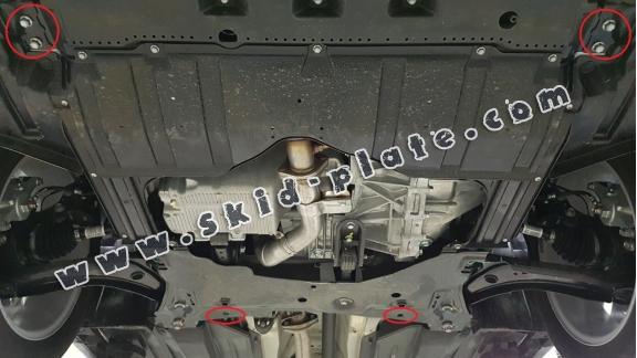 Steel skid plate for the protection of the engine and the gearbox for Suzuki S-Cross