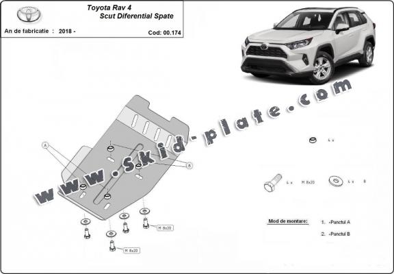 Steel differential skid plate for Toyota RAV 4