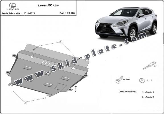 Steel skid plate for Lexus NX AZ10