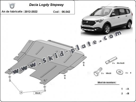 Steel skid plate for Dacia Lodgy Stepway