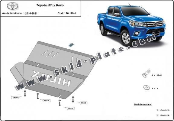 Steel radiator skid plate for Toyota Hilux Revo