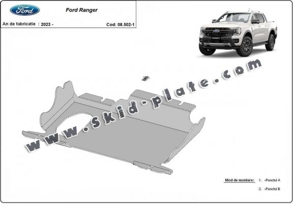 Steel skid plate for Ford Ranger