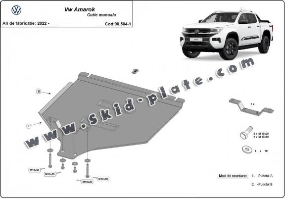 Steel manual gearbox skid plate Volkswagen Amarok