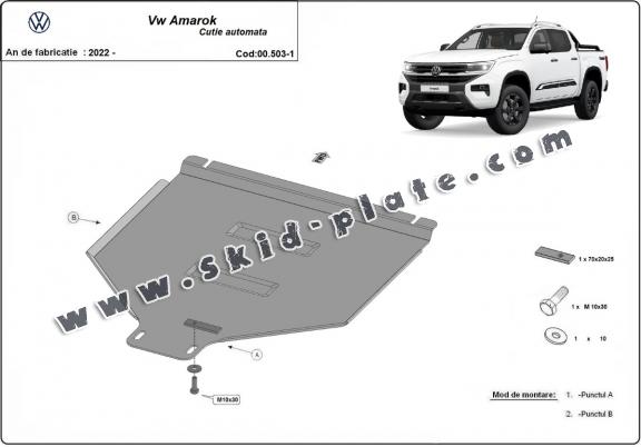 Steel automatic gearbox skid plate for Volkswagen Amarok