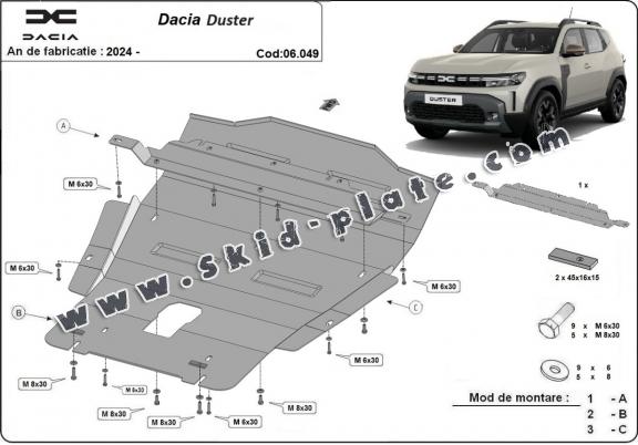 Steel skid plate for Dacia Duster - 4x4