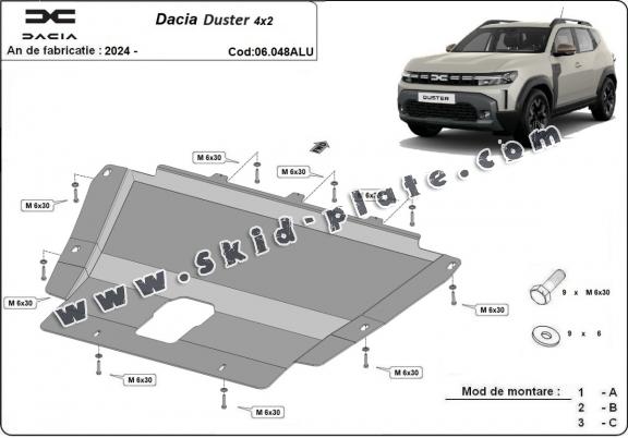Aluminum skid plate for Dacia Duster - 4x2