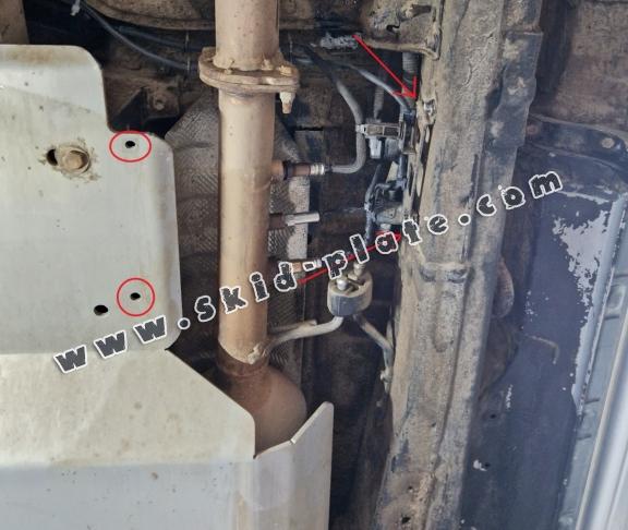 Aluminum DPF sensor skid plate  for Toyota Hilux