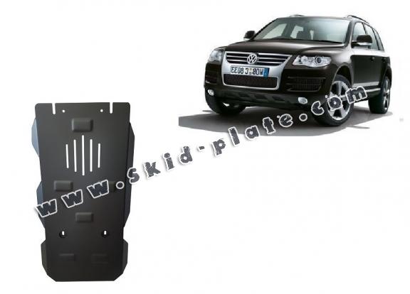 Steel manual and automatic gearbox skid plate for VW Touareg 7L