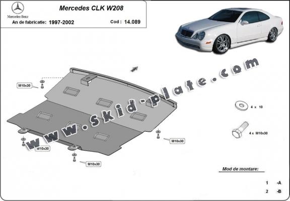 Steel skid plate for Mercedes CLK W208