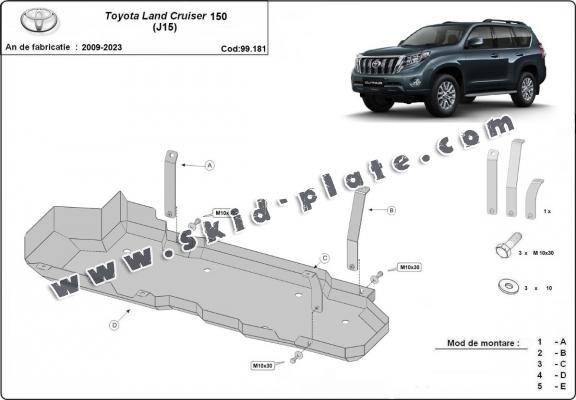 Steel fuel tank skid plate  for Toyota Land Cruiser J150