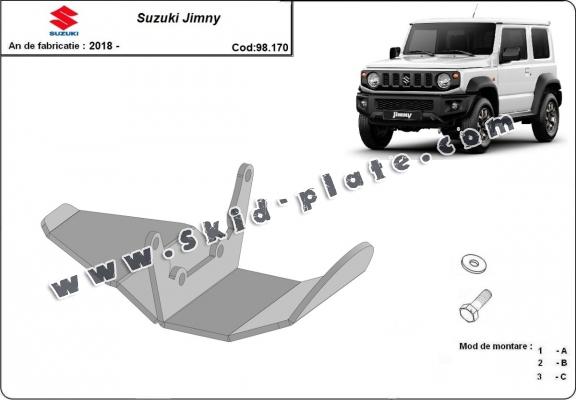 Steel differential skid plate for Suzuki Jimny