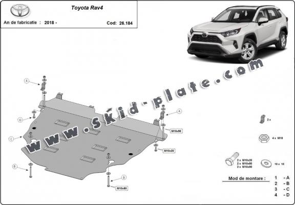 Aluminum skid plate for Toyota RAV4