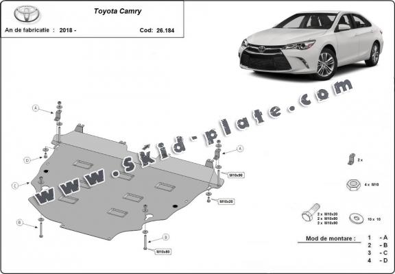 Aluminum skid plate for Toyota Camry