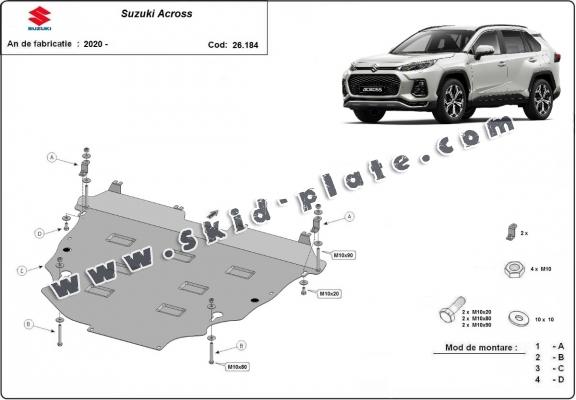 Aluminum skid plate for Suzuki Across