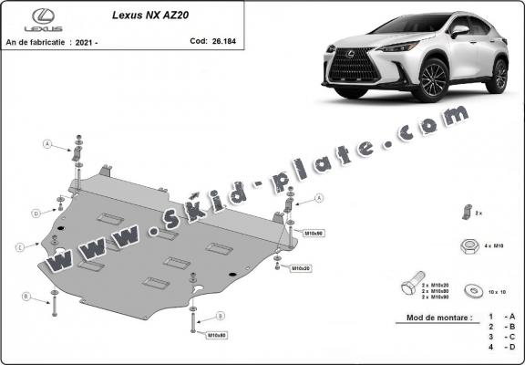 Aluminum skid plate for Lexus NXAZ20