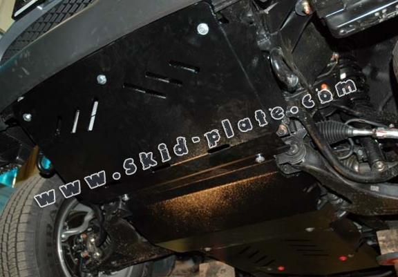 Steel skid plate for the protection of the engine and the radiator for Mitsubishi L 200