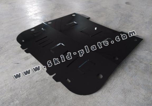 Steel skid plate for the protection of the engine and the gearbox for Saab 9-3