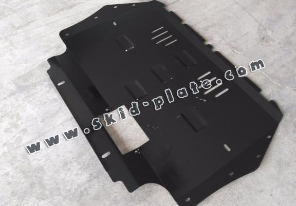 Steel skid plate for the protection of the engine and the gearbox for Skoda Yeti