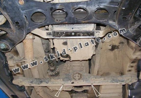 Steel manual and automatic gearbox skid plate for VW Touareg 7L