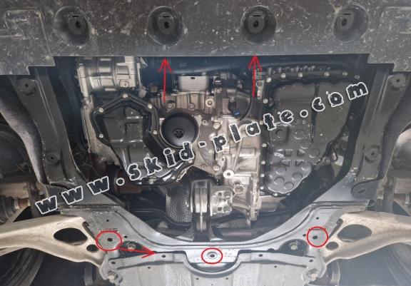 Steel skid plate for Renault Austral