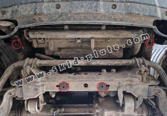 Steel radiator skid plate for Nissan Navara